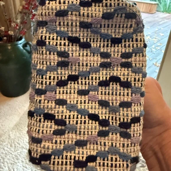 Sisley-Paris Textured Blue and Black Cosmetic Bag - Picture 4 of 5